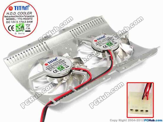 86985 Titan TTC-HD22 Server - Round Fan dia130x100x11, w330x4x4, 12V 0.17A, 2 fan Titan TTC-HD22 Server - Round Fan 