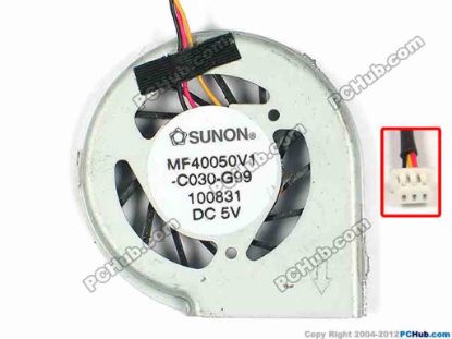 86987 SUNON MF40050V1-C030-G99 Cooling Fan  w30x3x3, 5V, Bare fan SUNON MF40050V1-C030-G99 Cooling Fan  