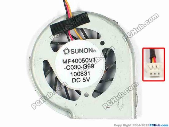 86987 SUNON MF40050V1-C030-G99 Cooling Fan  w30x3x3, 5V, Bare fan SUNON MF40050V1-C030-G99 Cooling Fan  