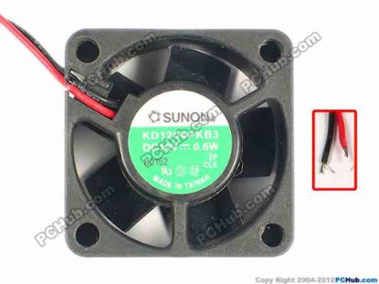 87092 SUNON KD1204PKB3 Server - Square Fan sq40x40x20, 2-Wire, 12V 0.6W SUNON KD1204PKB3 Server - Square Fan 