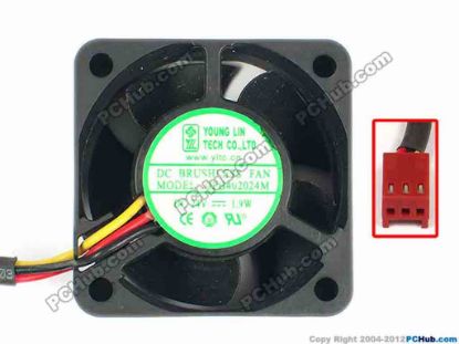 87111 Young Lin DFB402024M Server - Square Fan sq40x40x20, w350x3x3, 24V 1.9W Young Lin DFB402024M Server - Square Fan 