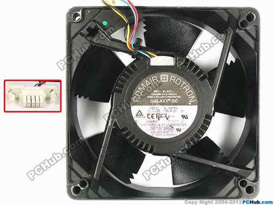 87121 Comair Rotron GL12K7PX Server - Square Fan sq127x127x38, w50x4x8, 12V 1.65A Comair Rotron GL12K7PX Server - Square Fan 
