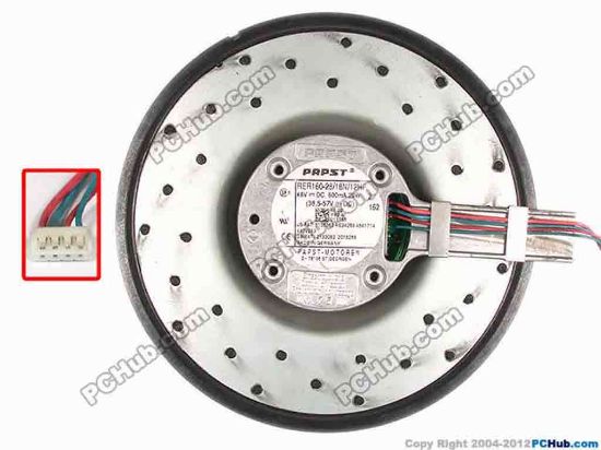 87122 ebm-papst RER160-28/18N/12HP Server - Round Fan dia175x175x45, w150x4x4, 48V 600MA ebm-papst RER160-28/18N/12HP Server - Round Fan