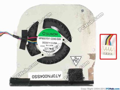 87138 SUNON MF60070V1-C040-G99 Cooling Fan  AT0FN004SS0, w15x4x4, 5V 0.29A, Bare fan SUNON MF60070V1-C040-G99 Cooling Fan  