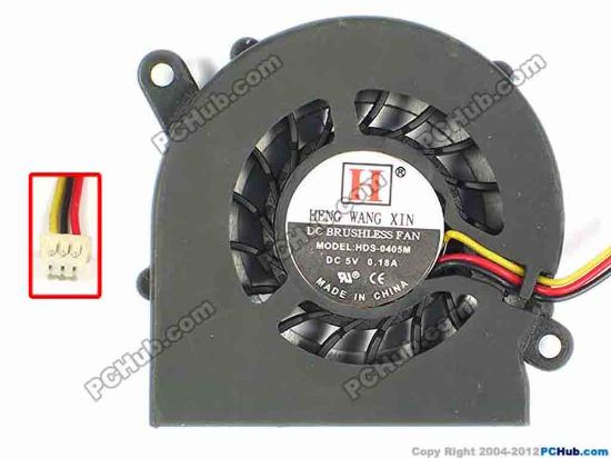 87147 Other Brands HENG WANG XIN Cooling Fan  HDS-0405M, w115x3x3, 5V 0.18A, Bare fan Other Brands HENG WANG XIN Cooling Fan  
