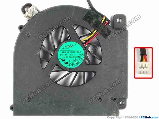 87163 Acer Aspire 5610 Series Cooling Fan  X1B, W50X3X3, 5V 0.25A, Bare, w/o cover Acer Aspire 5610 Series Cooling Fan  