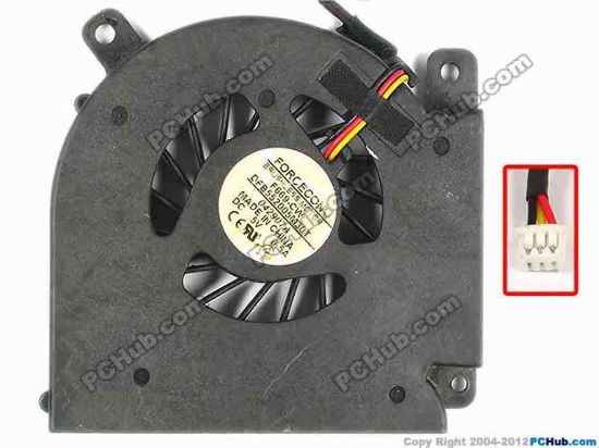 87164 Forcecon DFB552005M30T Cooling Fan  F669-CW, w45x3x3, 5V 0.5A, Bare, w/o cover Forcecon DFB552005M30T Cooling Fan  