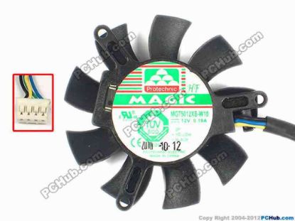 87190 Protechnic Magic MGT5012XB-W10 Server - Frameless / GPU Fan 12V 0.19A, W100x4x4, D45x10, Black Protechnic Magic MGT5012XB-W10 Server - Frameless / GPU Fan 