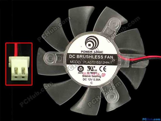 87198 Power Logic PLA07015S12HH-1 Server - Frameless / GPU Fan dia66x66x15, w200x2x2, 12V 0.30A Power Logic PLA07015S12HH-1 Server - Frameless / GPU Fan 