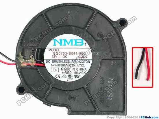 87226 NMB-MAT / Minebea BG0703-B044-000 Server - Blower Fan T4, bw76x76x30, 2-Wire, 12V 0.38A NMB-MAT / Minebea BG0703-B044-000 Server - Blower Fan 
