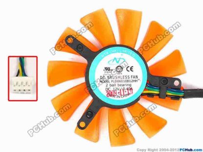 87229 NTK PLD06010B12HH Server - Frameless / GPU Fan dia54x54x10, w100x4x4, 12V 0.40A NTK PLD06010B12HH Server - Frameless / GPU Fan