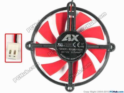 87236 Everflow R128015DM Server - Round Fan dia88x88x15, w95x2x2, 12V 0.25A Everflow R128015DM Server - Round Fan 