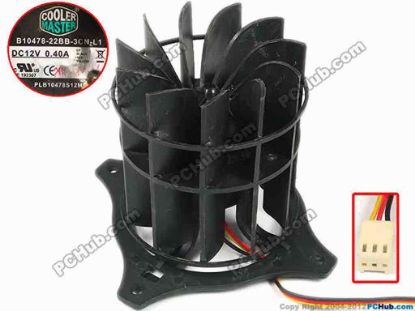 87237 Cooler Master B10478-22BB-3CN-L1 Server - Round Fan dia80x80x76, w325x3x3, 12V 0.40A Cooler Master B10478-22BB-3CN-L1 Server - Round Fan 