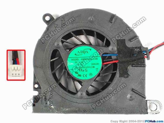 87391 ADDA AB6505HX-LDB Cooling Fan  KML00, w65x3x3, 5V 0.40A, Bare fan ADDA AB6505HX-LDB Cooling Fan  