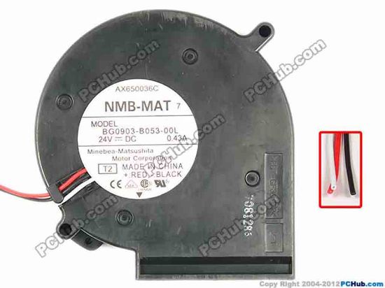 87420 NMB-MAT / Minebea BG0903-B053-00L Server - Blower Fan T2, bw97x93x33, 3-wire, 24V 0.43A NMB-MAT / Minebea BG0903-B053-00L Server - Blower Fan 