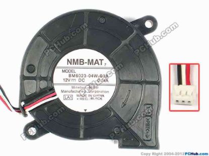 87450 NMB-MAT / Minebea BM6023-04W-B39 Server - Blower Fan LA1, bw60x58x24, w140x3x3, 12V 0.14A NMB-MAT / Minebea BM6023-04W-B39 Server - Blower Fan 