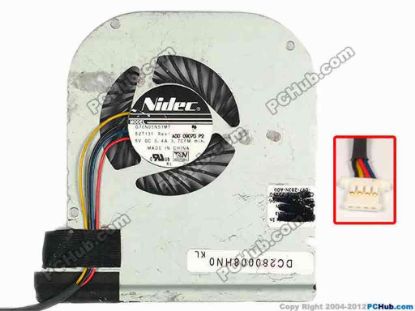 87467 Nidec G70N05NS1MT Cooling Fan  52T131, w40x3x3, 5V 0.4A, Bare fan Nidec G70N05NS1MT Cooling Fan  
