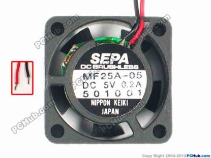 87474 Philips NB-403 Series Cooling Fan  MF25A-05, 2-wire Philips NB-403 Series Cooling Fan  