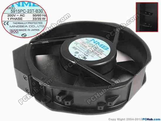 87584 NMB-MAT / Minebea 5915PC-23T-B30 Server - Round Fan A00, dia150x172x38, 230V 35W NMB-MAT / Minebea 5915PC-23T-B30 Server - Round Fan 