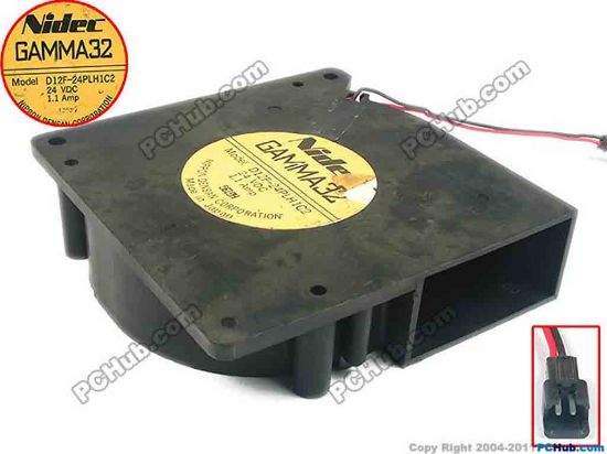 87611 Nidec D12F-24PLH1C2 Server - Blower Fan bw120x120x32, 2-wire, 24V 1.1A Nidec D12F-24PLH1C2 Server - Blower Fan 