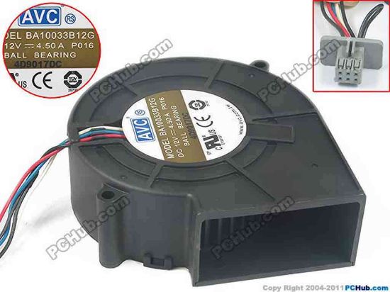 87619 AVC BA10033B12G Server - Blower Fan P016, bw97x94x33, w60x4x6, 12V 4.50A AVC BA10033B12G Server - Blower Fan 