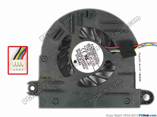 87738 Forcecon DFS481305MC0T Cooling Fan  F792, w20x4x4, 5V 0.5A, Bare, W/O Cover Forcecon DFS481305MC0T Cooling Fan  