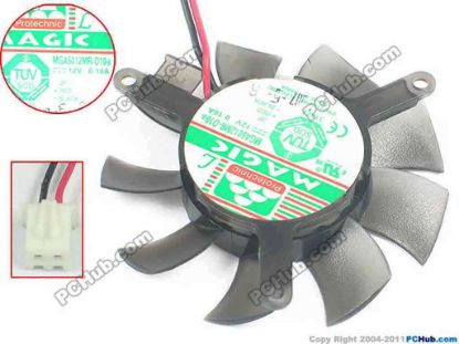 87984 Protechnic Magic MGA5012MR-O10 Server - Frameless / GPU Fan B, dia45x45x10, w100x2x2, 12V 0.10A Protechnic Magic MGA5012MR-O10 Server - Frameless / GPU Fan 