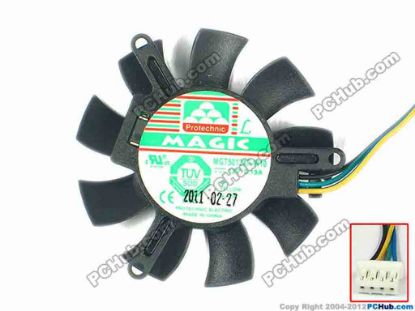 87990 Protechnic Magic MGT5012XF-W10 Server - Frameless / GPU Fan dia45x45x10, w100x4x4, 12V 0.19A Protechnic Magic MGT5012XF-W10 Server - Frameless / GPU Fan 