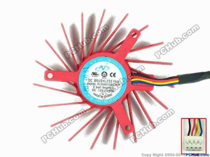 87997 NTK PLD06010B12HH Server - Frameless / GPU Fan dia60x60x10, w80x4x4, 12V 0.40A NTK PLD06010B12HH Server - Frameless / GPU Fan 