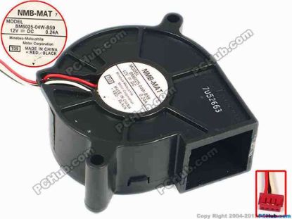 88092 NMB-MAT / Minebea BM6025-04W-B59 Server - Blower Fan T09, bw60x25, w110x3x4, 12V 0.24A NMB-MAT / Minebea BM6025-04W-B59 Server - Blower Fan 