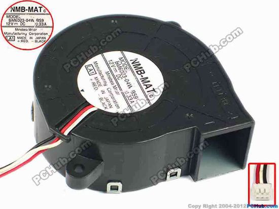 88095 NMB-MAT / Minebea BM6023-04W-B59 Server - Blower Fan LA1, bw60x25, w140x3x3, 12V 0.33A NMB-MAT / Minebea BM6023-04W-B59 Server - Blower Fan 