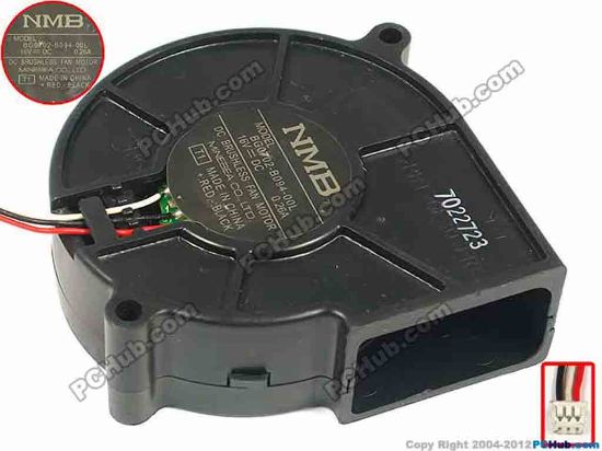 88115 NMB-MAT / Minebea BG0702-B094-00L Server - Blower Fan T1, bw75x25, w105x3x3, 16V 0.26A NMB-MAT / Minebea BG0702-B094-00L Server - Blower Fan 