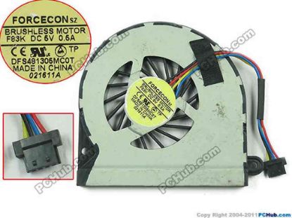 88249 Forcecon DFS481305MC0T Cooling Fan  F83K, w50x4x4, 5V 0.50A, Bare fan Forcecon DFS481305MC0T Cooling Fan  