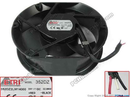 88330 ETRI 352DZ Server - Round Fan dia170X150X50, 24V 32.88W ETRI 352DZ Server - Round Fan 