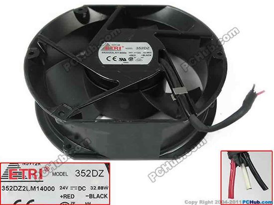 88330 ETRI 352DZ Server - Round Fan dia170X150X50, 24V 32.88W ETRI 352DZ Server - Round Fan 