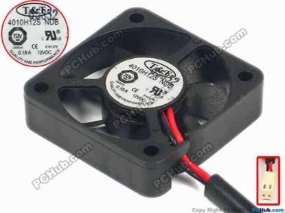 88377 T&T 4010H12S Server - Square Fan NDB, sq40x40x10, w100x2x2, 12V 0.18A T&T 4010H12S Server - Square Fan