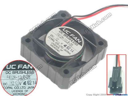 88749 COPAL F412R-12LB Server - Square Fan F412R-12LB. sq40x40x12, 2-wire, 12V COPAL F412R-12LB Server - Square Fan 