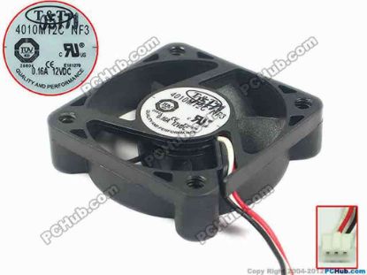 88857 T&T 4010M12C Server - Square Fan NF3, sq40x40x10, w65x3x3, 12V 0.16A T&T 4010M12C Server - Square Fan 