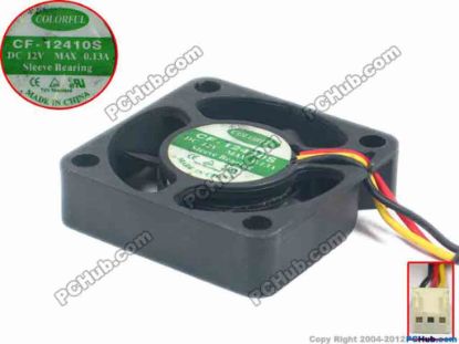 88880 COLORFUL CF-12410S Server - Square Fan sq40x40x10, w65x3x3, 12V 0.13A COLORFUL CF-12410S Server - Square Fan 