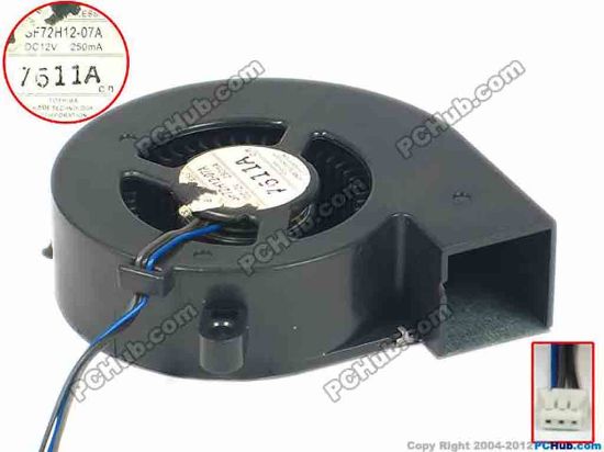 88905 Toshiba SF72H12-07A Server - Blower Fan w45x3x3, 12V 250mA Toshiba SF72H12-07A Server - Blower Fan 