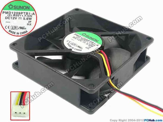 88968 SUNON PMD1209PTB1-A Server - Square Fan (2).B2011.F.GN, sq90x90x25, w100x3x3, 12V 5.6W SUNON PMD1209PTB1-A Server - Square Fan 