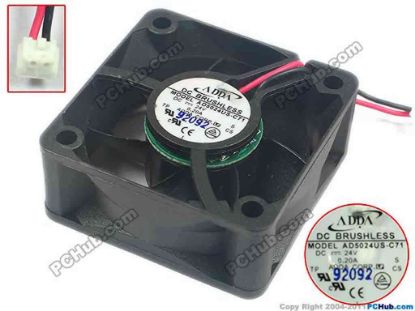 89159 ADDA AD5024US-C71 Server - Square Fan w35x2x2, 24V 0.2A ADDA AD5024US-C71 Server - Square Fan 
