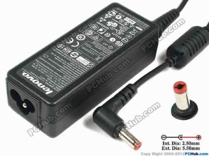 89168 Lenovo Common Item (Lenovo) AC Adapter- Laptop 20V 2A, 5,5/2.5mm 12mm, 3-Prong Lenovo Common Item (Lenovo) AC Adapter- Laptop <span id="ctl00_ContentPlaceHolder1_ItemDesc1_lblItemDescription" class="span11">
<div>Model: PA-1400-12</div>
<div>LENOVO P/N: 36001653<br />
<br />
</div>
<div>INPUT: 100-240V~1A, 50-60Hz </div>
<div>OUTPUT: 20V 2A 40W</div>
<div>Connecter size: Int. Diameter: 2.50mm </div>
<div>Ext. Diameter: 5.50mm</div>
<div><br />
</div>
<div><br />
</div>
<div>Dimensions: 90 X 37 X 26 mm</div>
<div><br />
</div>
<div>*Please take note, 3 wire AC power cord not included.</div></span>