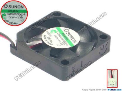 89267 SUNON GM0503PEV2-8 Server - Square Fan N.GN, sq30x30x6, w25x2x2, 5V 0.4W SUNON GM0503PEV2-8 Server - Square Fan 
