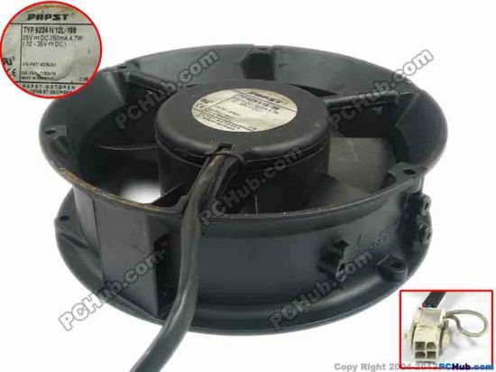89270 ebm-papst TYP 6224 N/12L-198 Server - Round Fan dia170x170x50, w125x3x4, 25V 4.7W ebm-papst TYP 6224 N/12L-198 Server - Round Fan 
