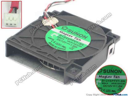 89366 SUNON B1245PFV1-8A Server - Blower Fan MS.B1183.R.GN.C917, bw45x45x10, w100x3x3, 12V 1.6W SUNON B1245PFV1-8A Server - Blower Fan 