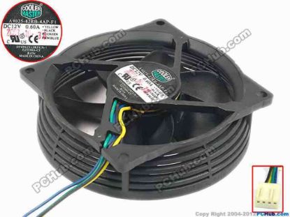 89465 Cooler Master A9025-42RB-4AP-F1 Server - Round Fan dia90x90x25, 4-wire, 12V 0.6A Cooler Master A9025-42RB-4AP-F1 Server - Round Fan 