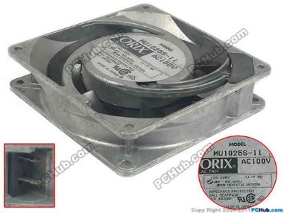 89484 ORIX MU1025S-11 Server - Square Fan sq100x100x25, 100V 11W ORIX MU1025S-11 Server - Square Fan 