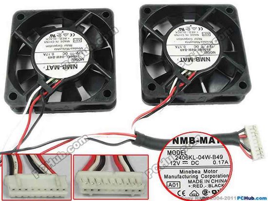 89487 NMB-MAT / Minebea 2406KL-04W-B49 Server - Square Fan A01, DC 12V 0.17A, W90/290x6x9, Dua Fan NMB-MAT / Minebea 2406KL-04W-B49 Server - Square Fan This item is dua fan, <a href="http://www.pchub.com/uph/laptop/656-144160-21419/NMB-2406KL-04W-B49-Server-Square-Fan.html" target="_self">single fan is available</a>