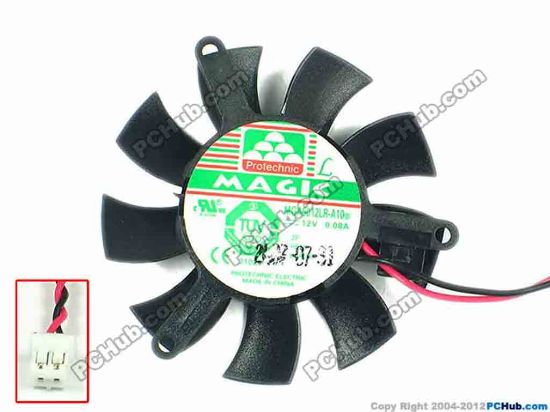 89695 Protechnic Magic MGA5012LR-A10 Server - Frameless / GPU Fan B, w65x2x2, 12V 0.08A Protechnic Magic MGA5012LR-A10 Server - Frameless / GPU Fan 